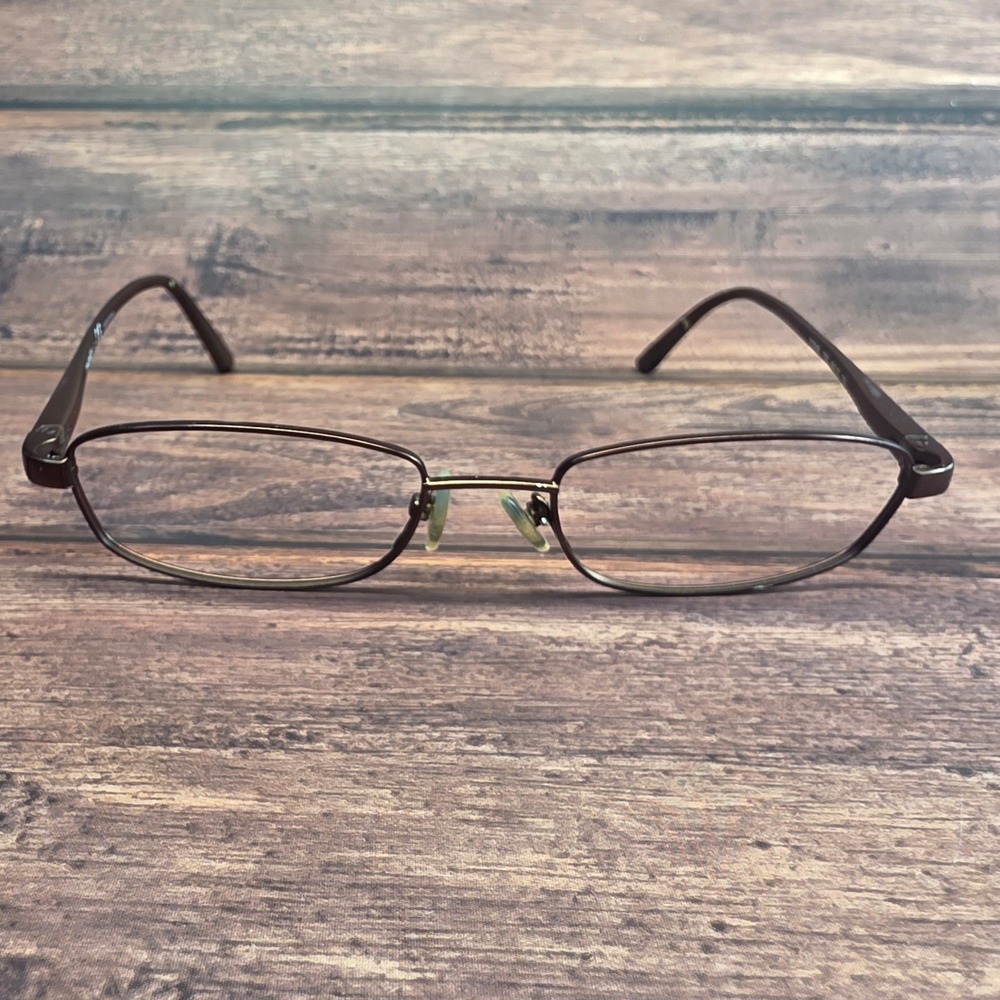 DKNY DY5549 1062 Brown Metal Rectangular Eyeglasses Frames 49-17-135